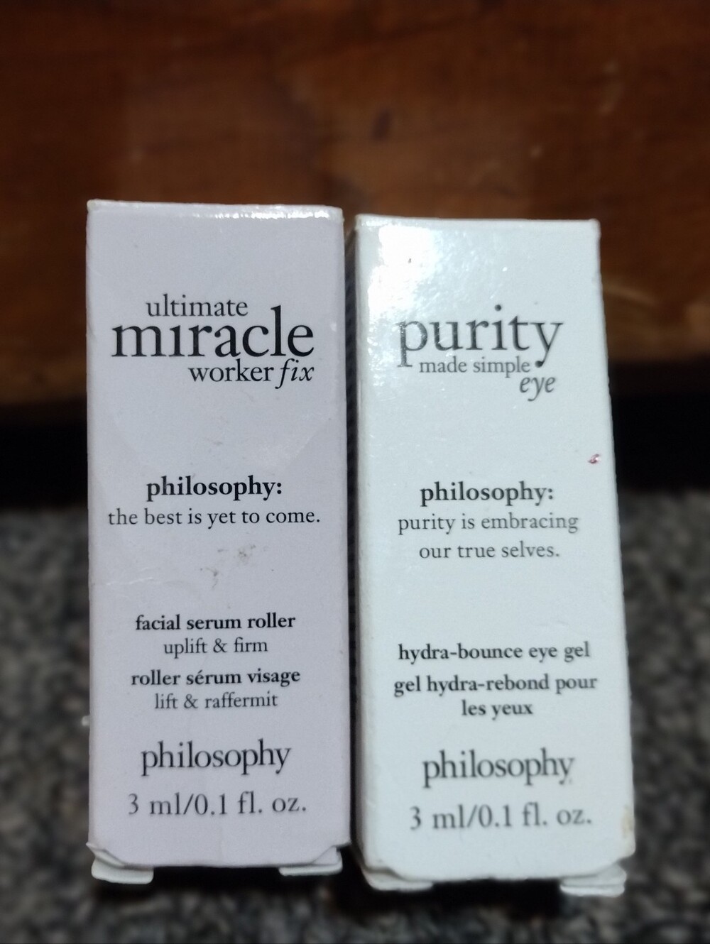 Philosophy White Miracle Worker Fix Facial Serum Roller & Purity Eye Gel Duo